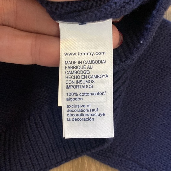 Tommy Hilfiger Girl's Navy Tommy Knit Sweater with Colorful Letters Size XXS 2-3 - Picture 8 of 8